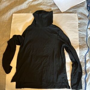 Madewell Tissue Black Turtleneck Long Sleeve Top